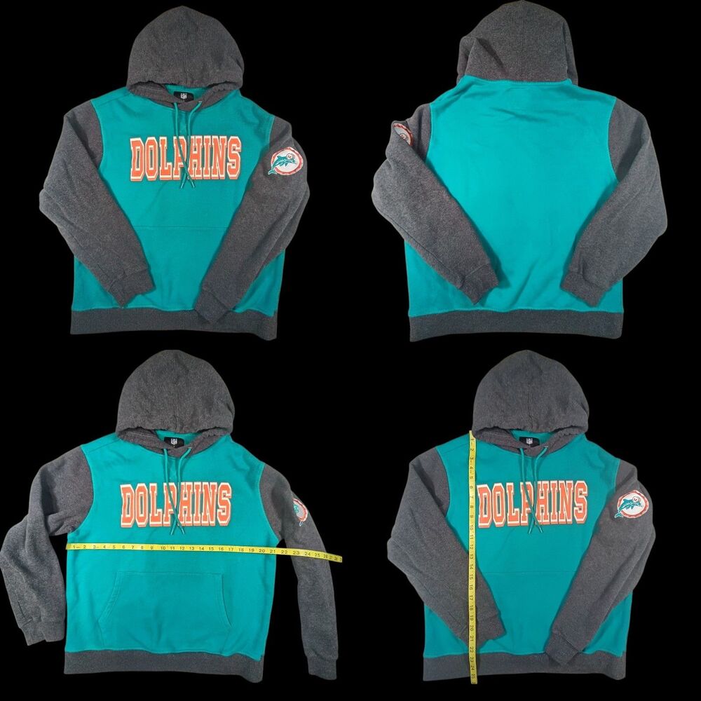 NFL X Darius Rucker Collaboration Miami Dolphins Mens Medium Pull Over Hoodie